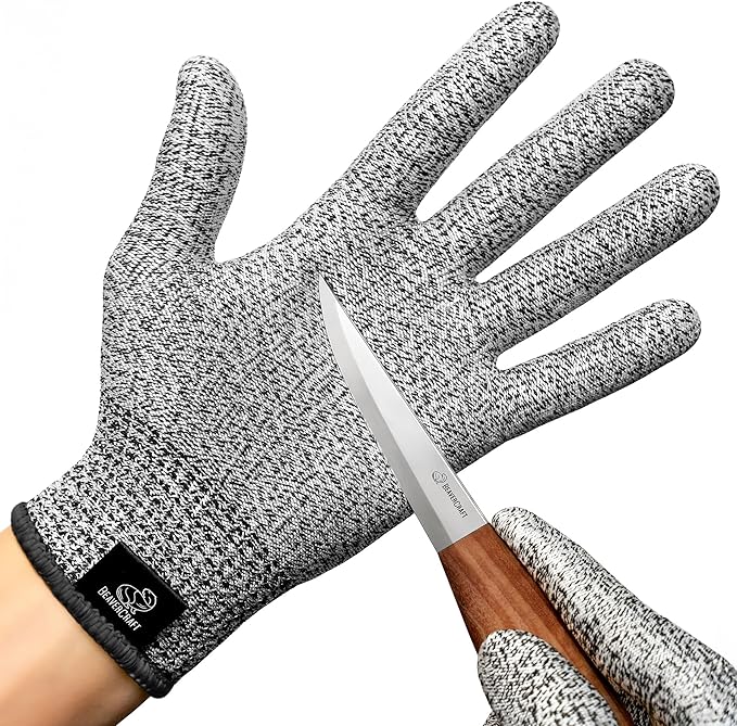 BeaverCraft Wood Carving Gloves CRG - Cutting Cut Resistant Gloves Level 5 for Whittling, Woodworking, Food Prep